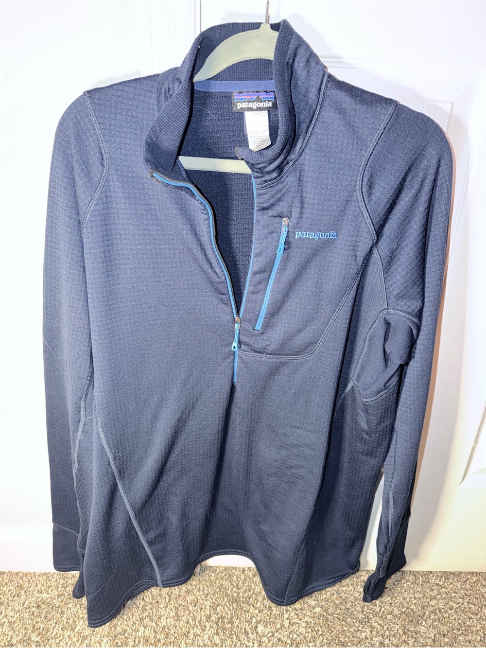 Patagonia Regulator R1 Tech Face Regulator Pullover Fleece Blue XL Excellent Con